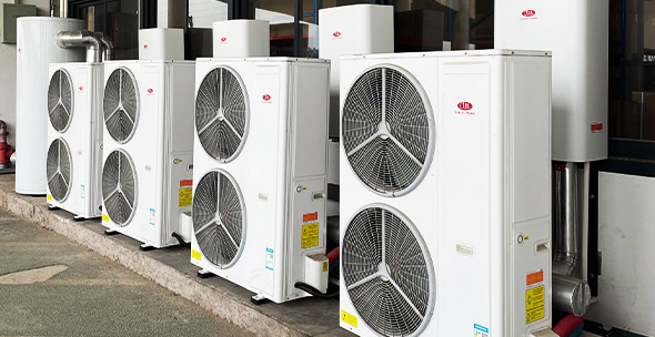 热泵系统别墅项目安装展示