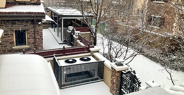 热泵系统别墅项目安装展示