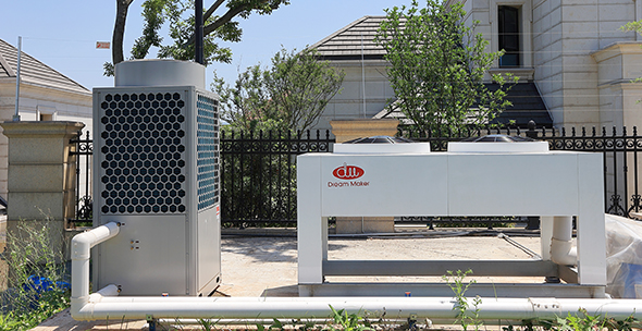 热泵系统别墅项目安装展示