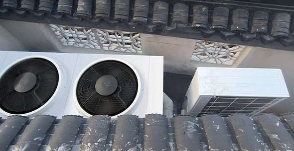 热泵系统别墅项目安装展示