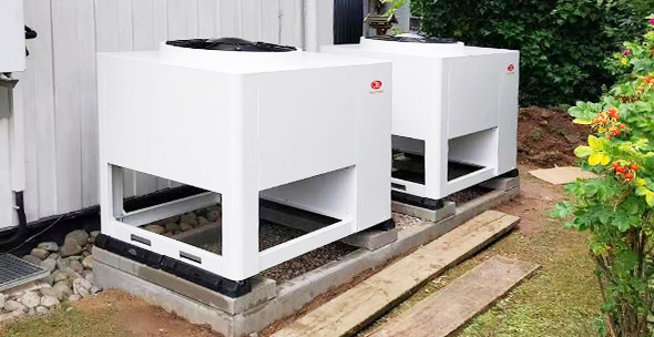 热泵系统别墅项目安装展示